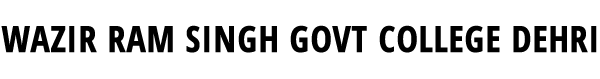 Wazir Ram Singh Government Degree College, Dehri Logo